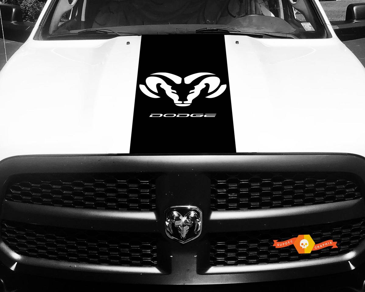 Dodge Ram 1500 2500 3500 Vinyl Racing Stripe RAM Dodge Hood Decals Stickers #28