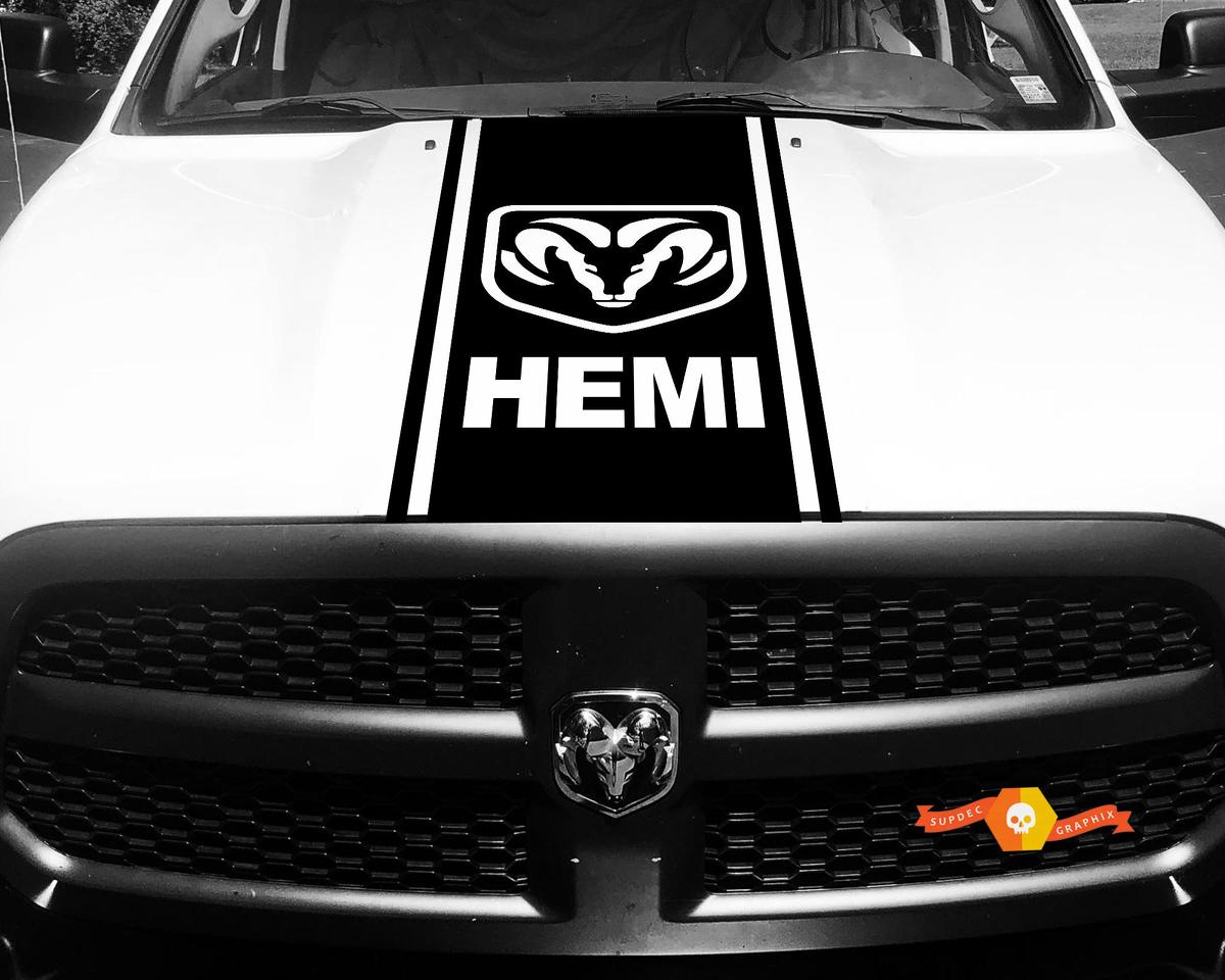 1500 2500 3500 Truck Vinyl Racing Decals Stripe Hemi Ram Dodge Hood Stickers  #75