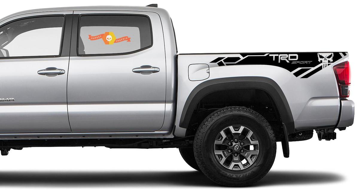 Toyota Tacoma 2016-2019 (TRD OFF ROAD)  Sport Punisher side skirt Vinyl Decals graphics sticker