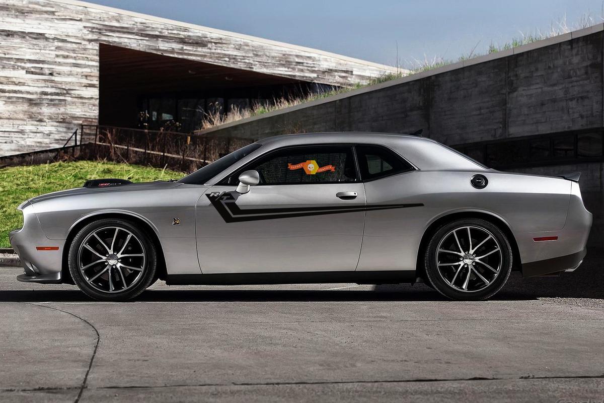 2X DODGE CHALLENGER RT HOCKEY side Vinyl Decals graphics rally sticker kit