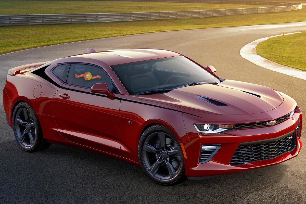 2 x C-Pillar Upper Accent Graphics Stickers Decals Stripes for Camaro 2016 - 2018