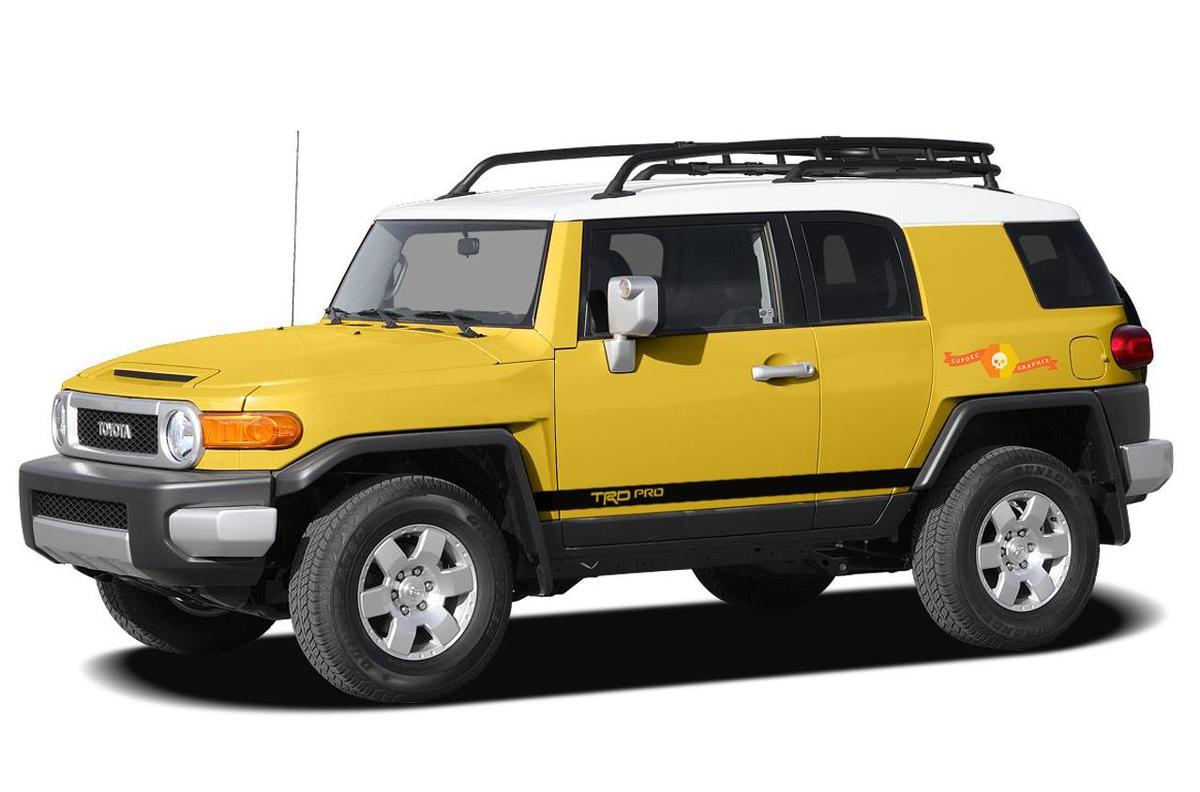 2X Toyota FJ cruiser TRD side Vinyl Decals graphics rally sticker kit