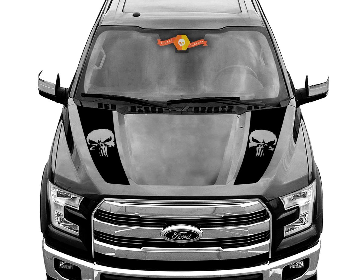 FORD F-150 Raptor Punisher Hood Graphics 2015 2019 Ford Racing Stripe Stickers Decals