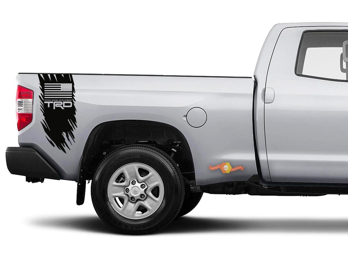 Tundra Tacoma TRD Truck Off Road Flag USA Edition Decal Sticker Vinyl Truck Bed Side Graphic