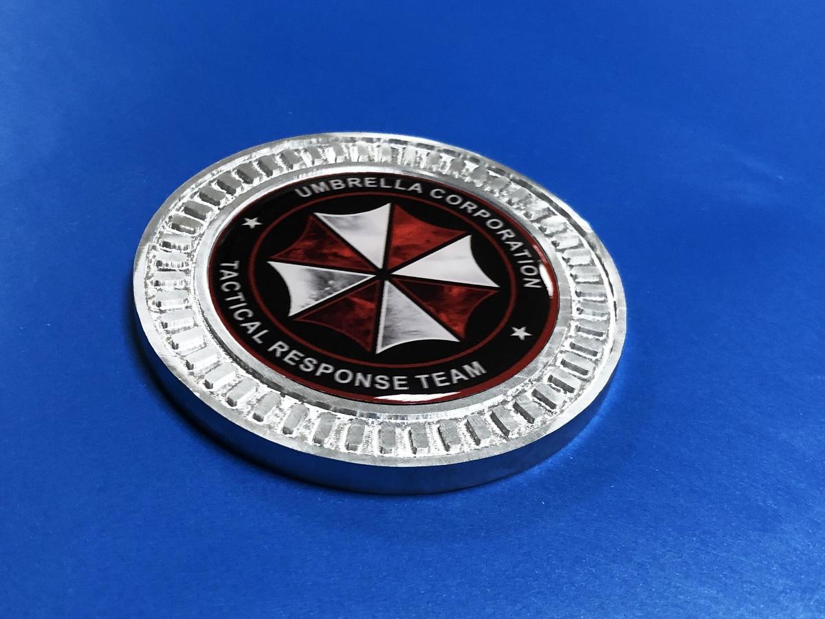 3D Badge Umbrella Corp Team Metal Aluminum Bed Side Emblem For Jeep Wrangler JL JK YJ TJ