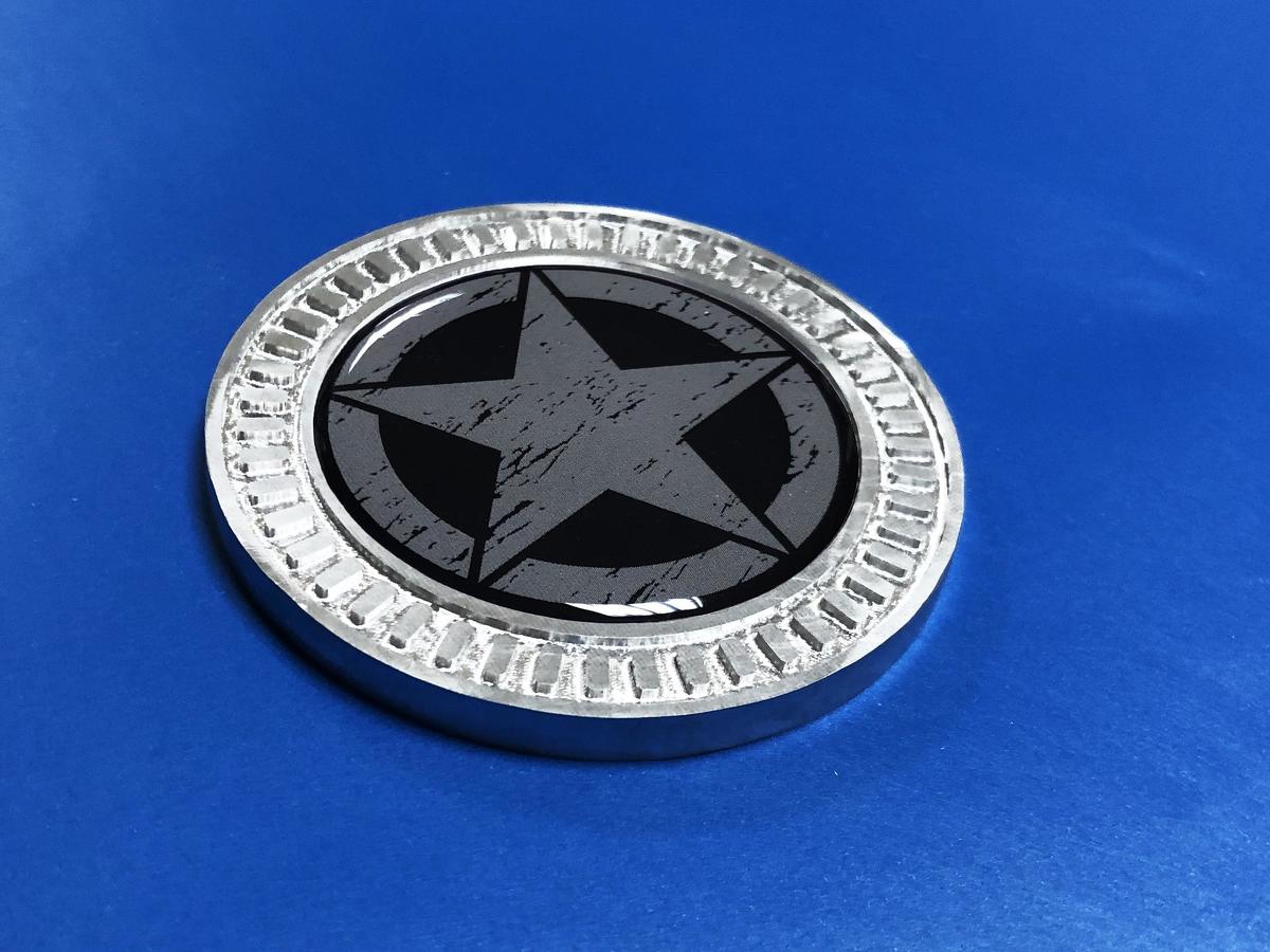 3D Badge Military Star Metal Aluminum Bed Side Emblem For Jeep Wrangler JL JK YJ TJ