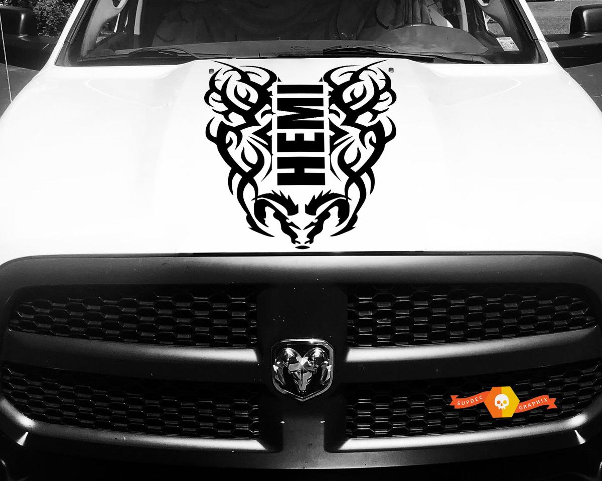 Hood Decal Tribal Vinyl Stripe for Dodge Ram 1500 Hemi Racing Sticker 4x4