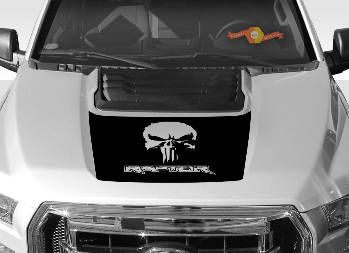 FORD F-150 Raptor Punisher SVT Hood Graphics 2015-2019 - Ford Racing Stripe Stickers Decals
