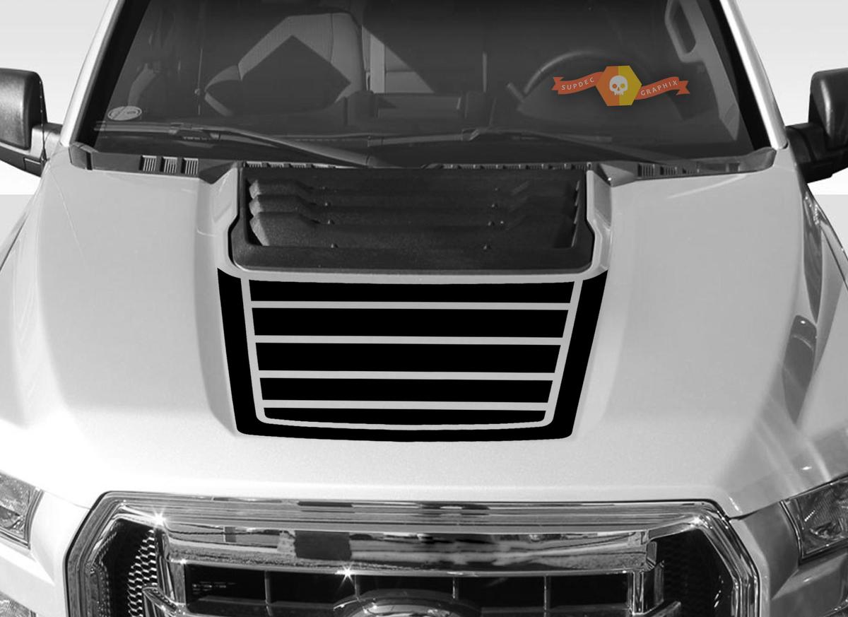 FORD F-150 Raptor SVT Hood Graphics 2015-2019 - Ford Racing Stripe Stickers Decals - 3
