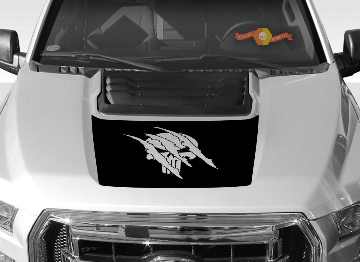 FORD F-150 Raptor Punisher SVT Hood Graphics 2015-2019 - Ford Racing Stripe Stickers Decals - 2
