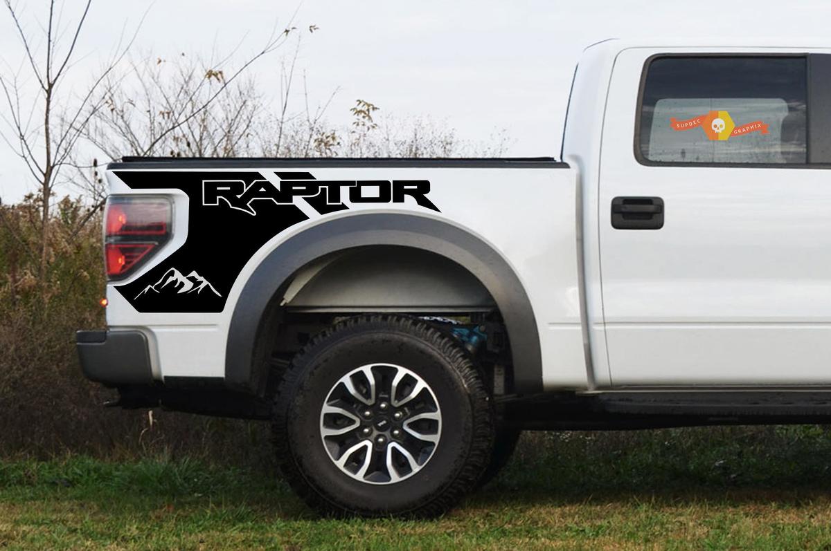 Ford Raptor mountains Bedside Graphics - 2010-2014 Raptor Decals - Raptor Stickers