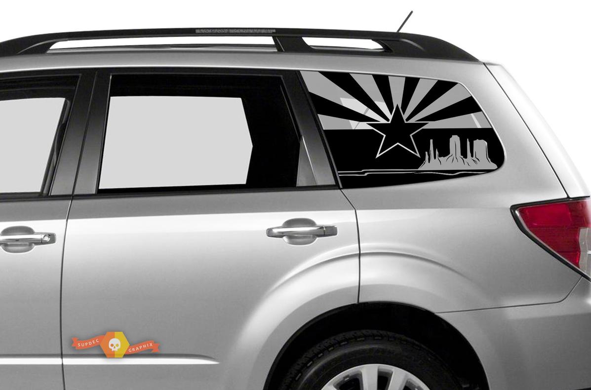 Arizona Flag Desert Scene Decal for Suba Forester Rear Window