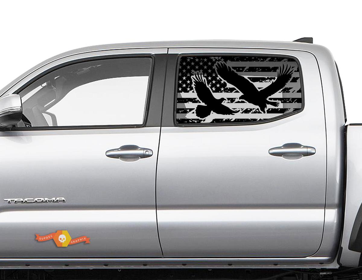 Hardtop USA Flag Eagle Windshield Sticker Decal - 121
