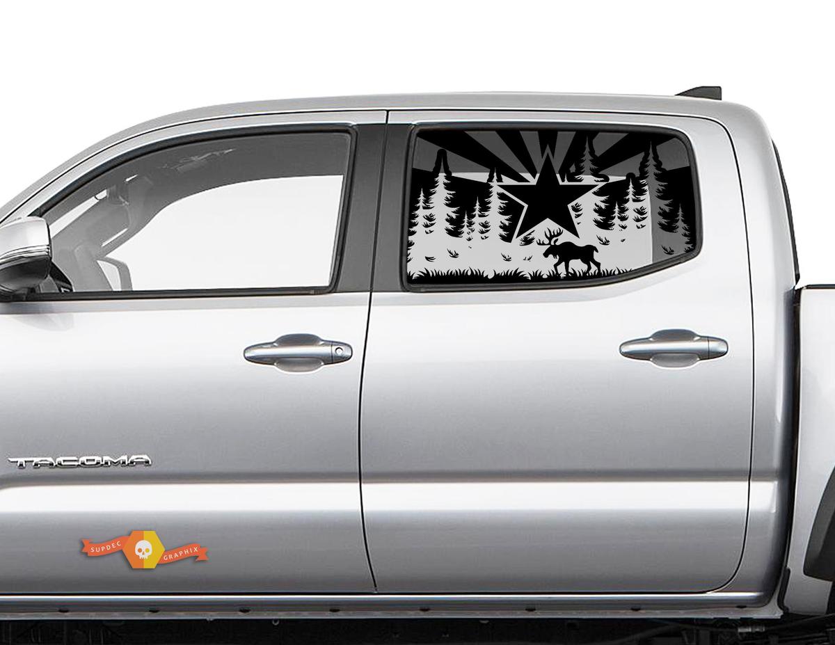 Hardtop Bandiera Arizona Forest Moose Parabrezza Adesivo Decalcomania - 148
