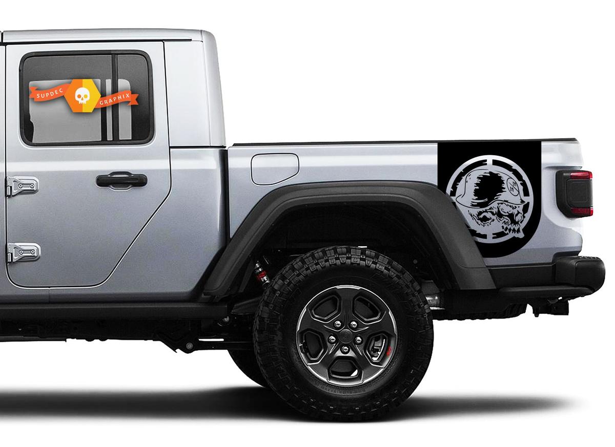 Pair of Jeep Gladiator Side Door Stripes Metal Mulisha Stickers Decals Vinyl Graphics Stripe kit for 2020-2021 for both sides