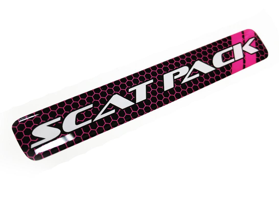 One Steering Wheel Purple Scat Pack Challenger Charger emblem domed Sticker Decal Scatpack