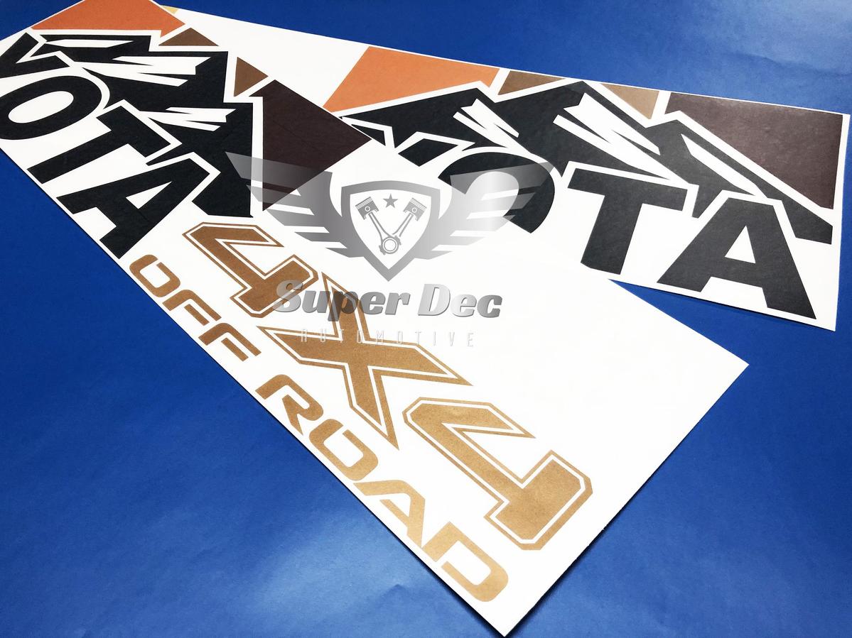 YOTA Off Road Old Style Vintage Style 4x4 PRO Sport Off Road Side Vinyl Stickers Decal Toyota fit to TRD
