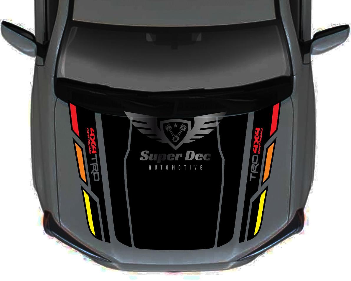 Both side Vintage Old Style Hood Vinyl decal sticker for TRD 4Runner 4x4 PRO Sport Off Road fit to 5th Generation NO Scoop!