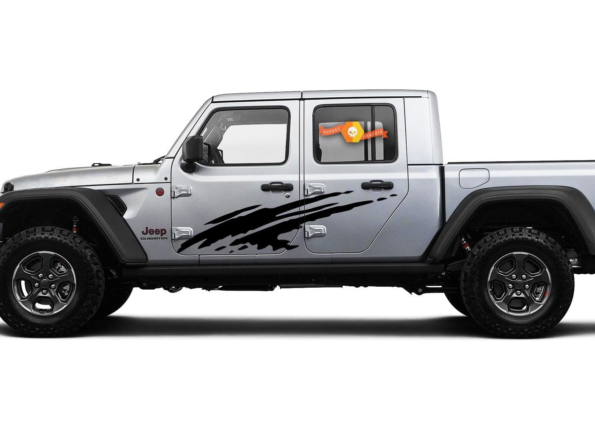 Jeep Gladiator Side JT Extra Large Side Splash Style Vinyl decal sticker Graphics kit for 2018 - 2021