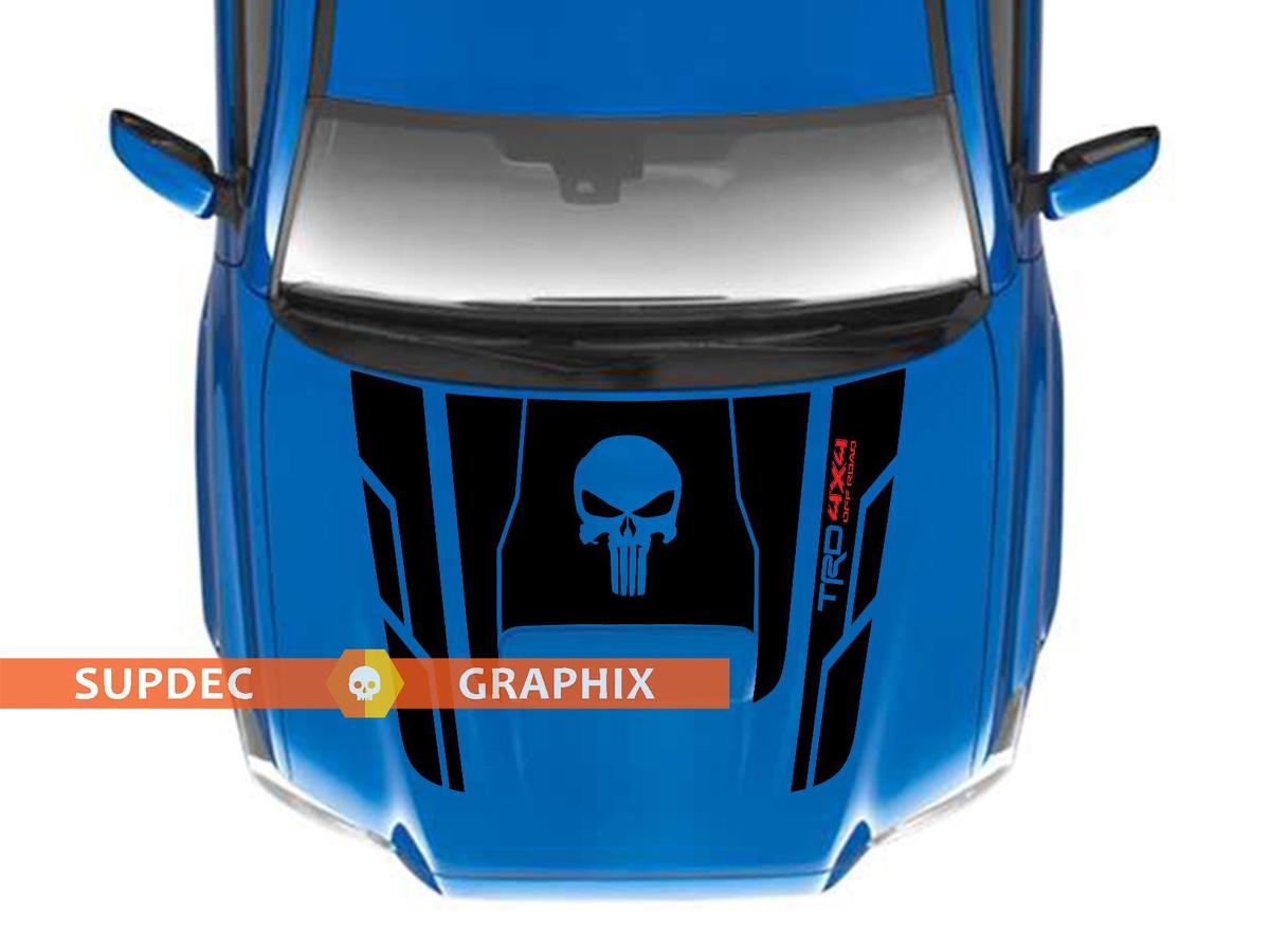 Punisher TRD 4x4 PRO Sport Off Road Hood Vinyl Stickers Decal fit to Tacoma 16-21 (4Runner by request)