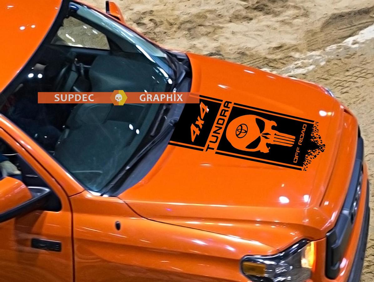 TOYOTA Tundra Punisher 4x4 hood stripes vinyl hood decal sticker graphics premium quality