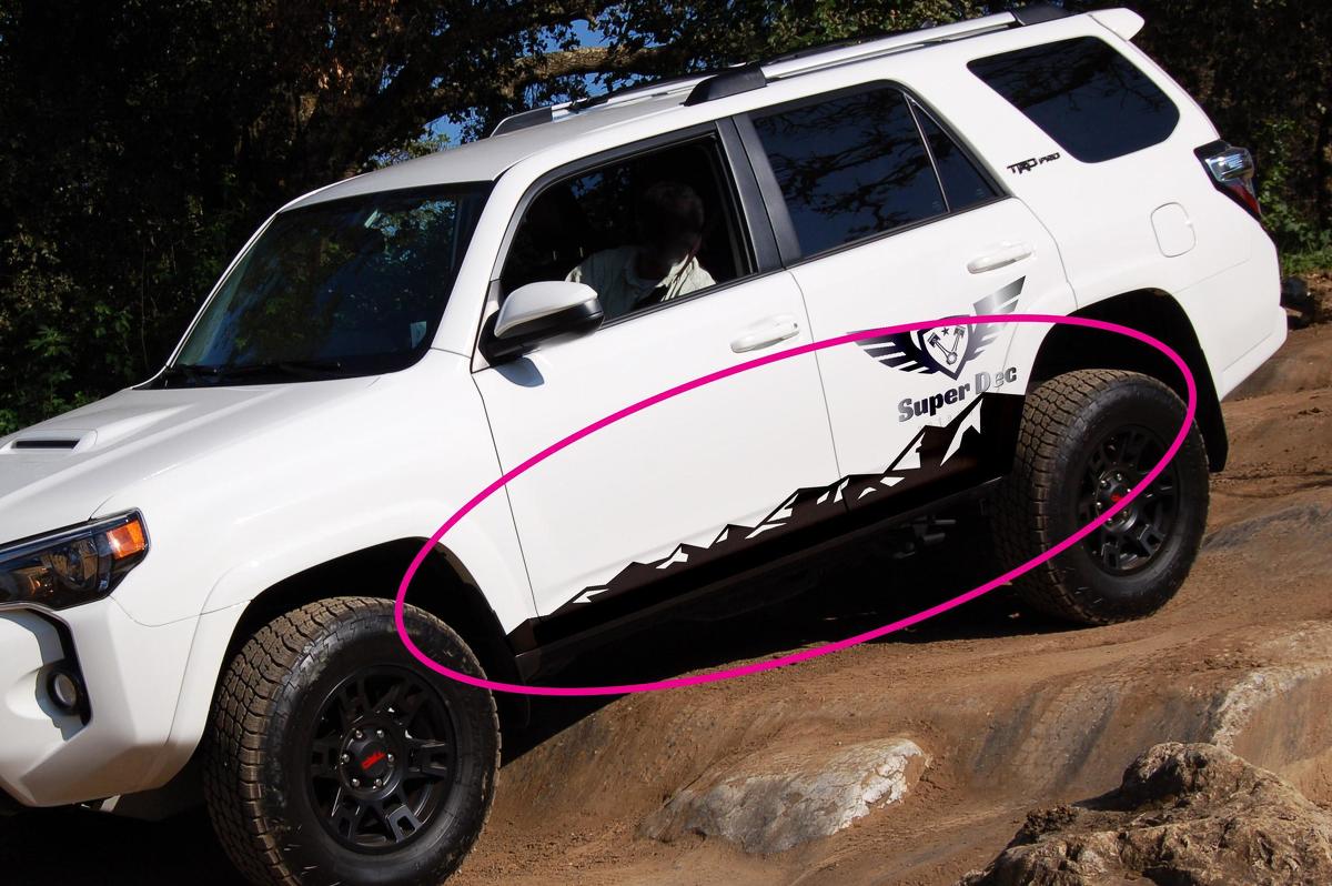 Mountains Bed side Stripes Vinyl Stickers Decal Kit for TRD 4Runner