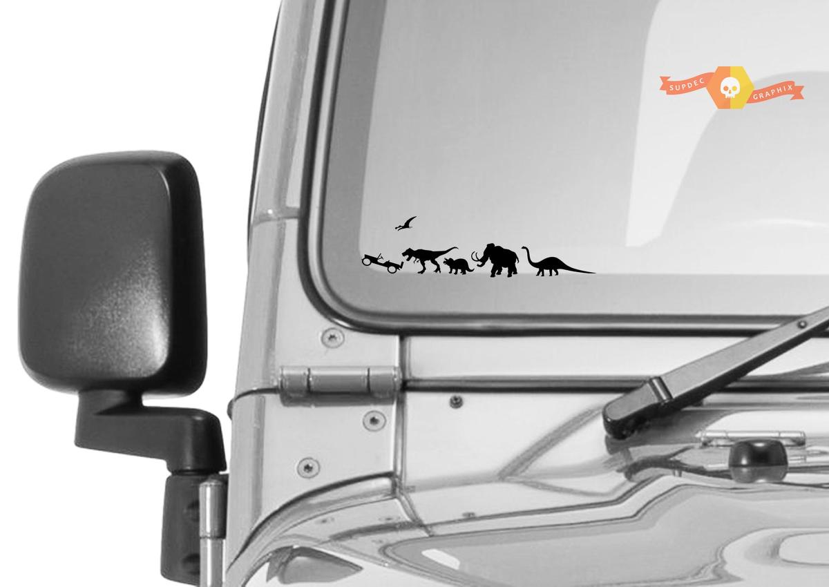 Jurassic World Dinosaur Windshield Jeep Corner Chaser Sticker Decal
