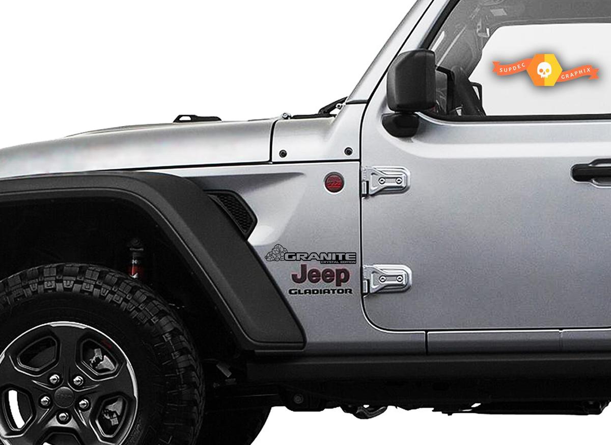 Fender Stickers Decals For Wrangler Gladiator JLJT Granite Crystal Edition Decal Pair 