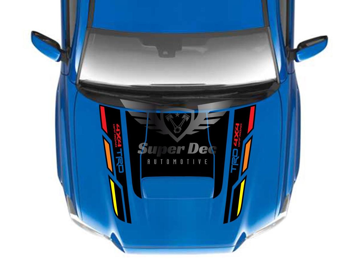 Both Vintage 4x4 PRO Sport Off Road Hood Vinyl Stickers Decal fit to Tacoma 2016-2020
