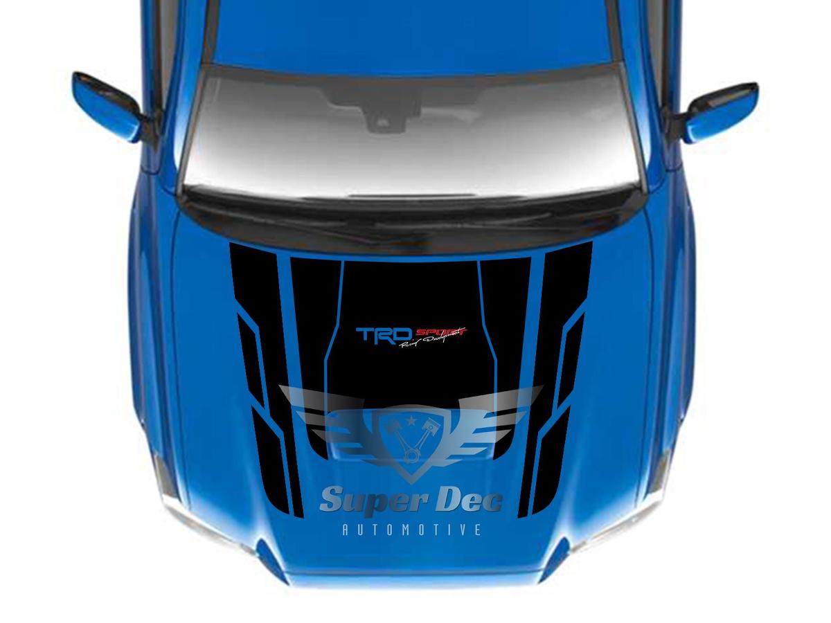 TRD 4x4 PRO Sport Off Road Racing Development Hood Vinyl Stickers Decal fit to Toyota Tacoma 2016 - 2020