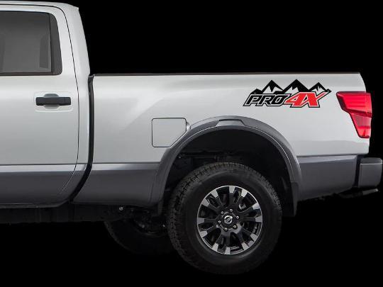 Nissan PRO 4X Mountains 4x4 off road Decals Stickers Nissan Titan 2016 - now
