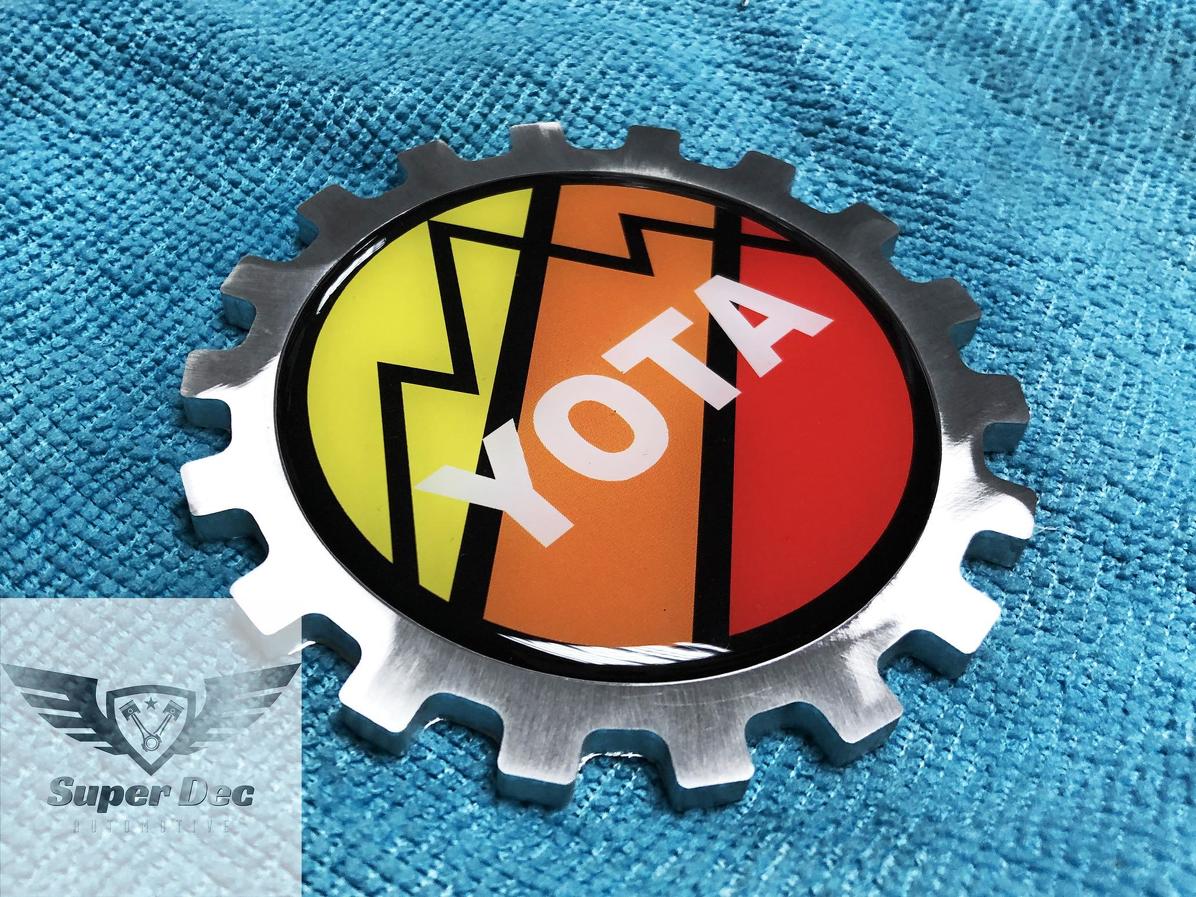 YOTA mountains Sunset colors stripes Metal Aluminum Badge Bedside Emblem Aluminium