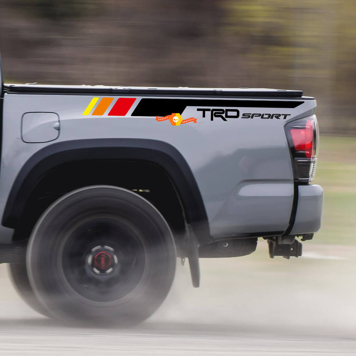 Pair TRD Sport PRO Off Road Vintage stripes para Tacoma Side Vinilo Pegatinas Calcomanía apto para Toyota Tacoma 2005–2020
