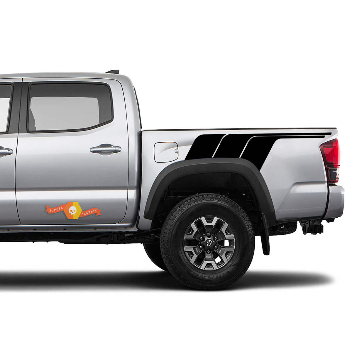 Toyota Trd old style Rear Side Tacoma vintage style One Color Graphics side Sticker Decal stripe Sticker Decal