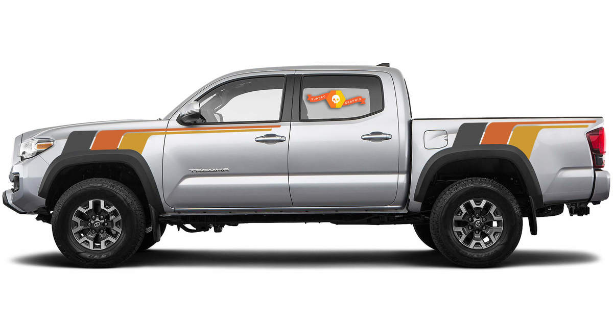 Kit Of Toyota Tacoma 3nd Gen TRD Racing retro vintage stripe kit Sport 4x4 Off Road PRO Sticker Decal