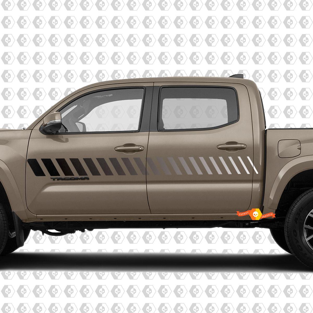 Toyota Tacoma Side Stripe Kit Retro Vintage 80s Monochrome Stickers Decals Graphics 2016 2017 2018 2019 2020 