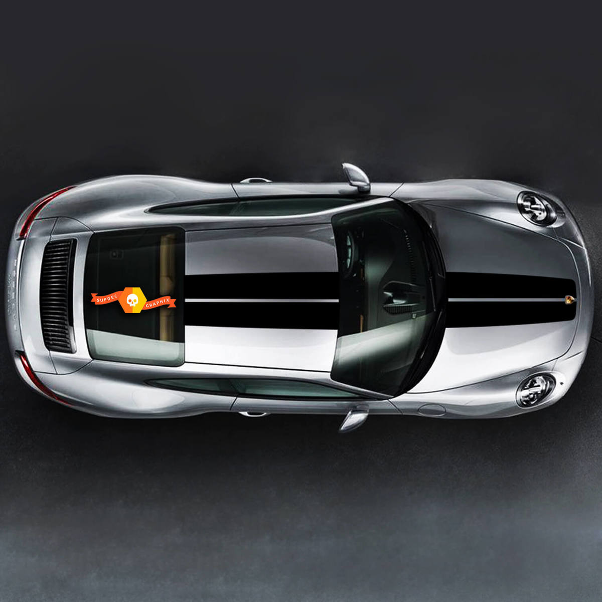 Porsche Stickers Porsche 911 Turbo S Exclusive Side Stripes Kit Decal Sticker
