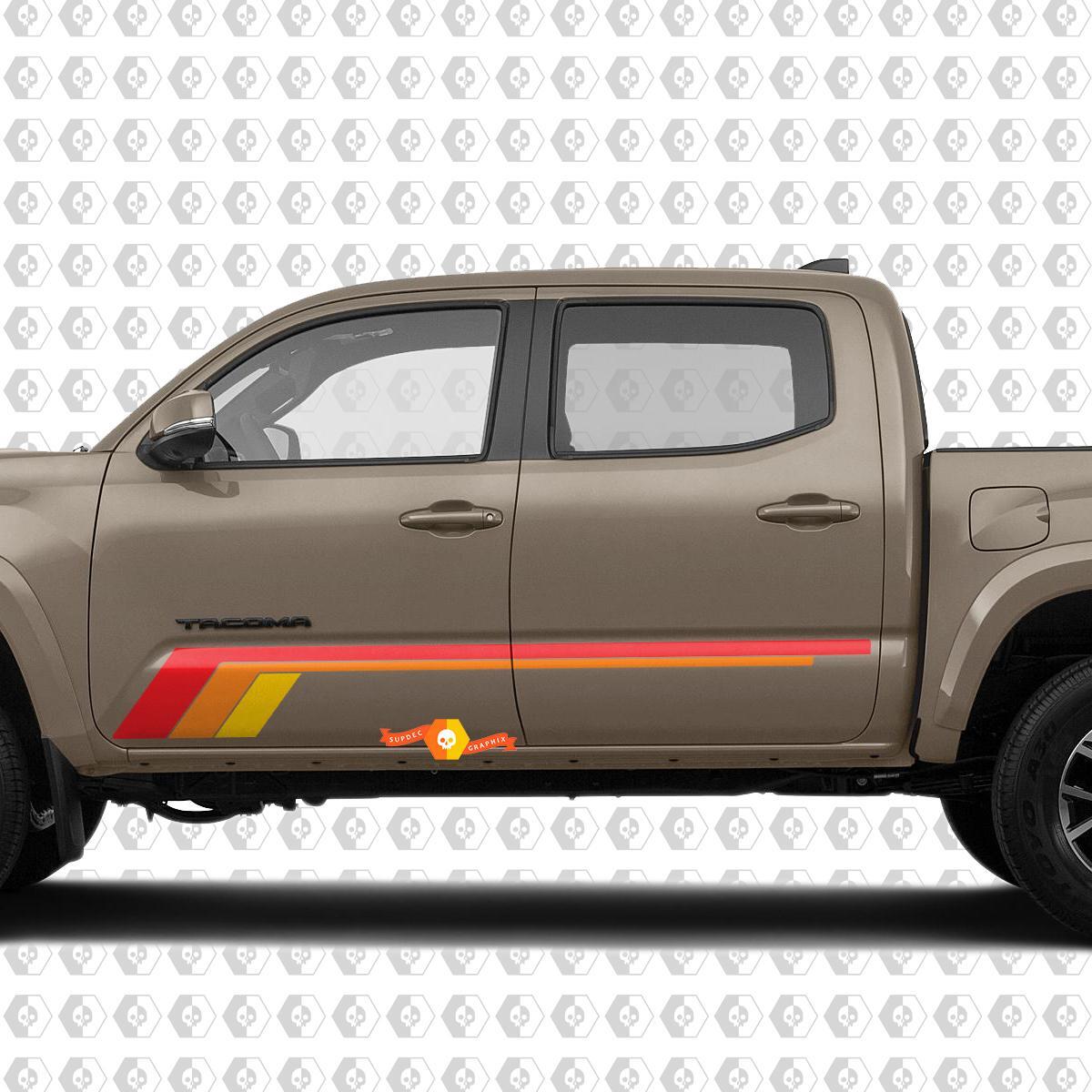 Toyota Tacoma TRD Sport PRO ପକ୍ଷ ରେଟ୍ରୋ ଭିଣ୍ଣାନ୍ତର ରୋକର ପାନେଲ୍ ଷ୍ଟ୍ରିପ୍ ଷ୍ଟିକର୍ ଡିସାଲ୍ ଗ୍ରାଫିକ୍ସ 2016 - 2020
