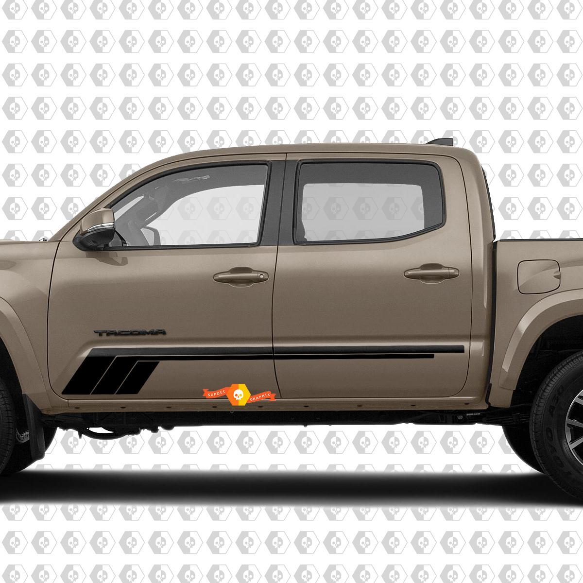 Toyota Tacoma TRD Sport PRO Side Retro Rocker Panel Stripes Sticker Decal Graphics 2016 - 2020