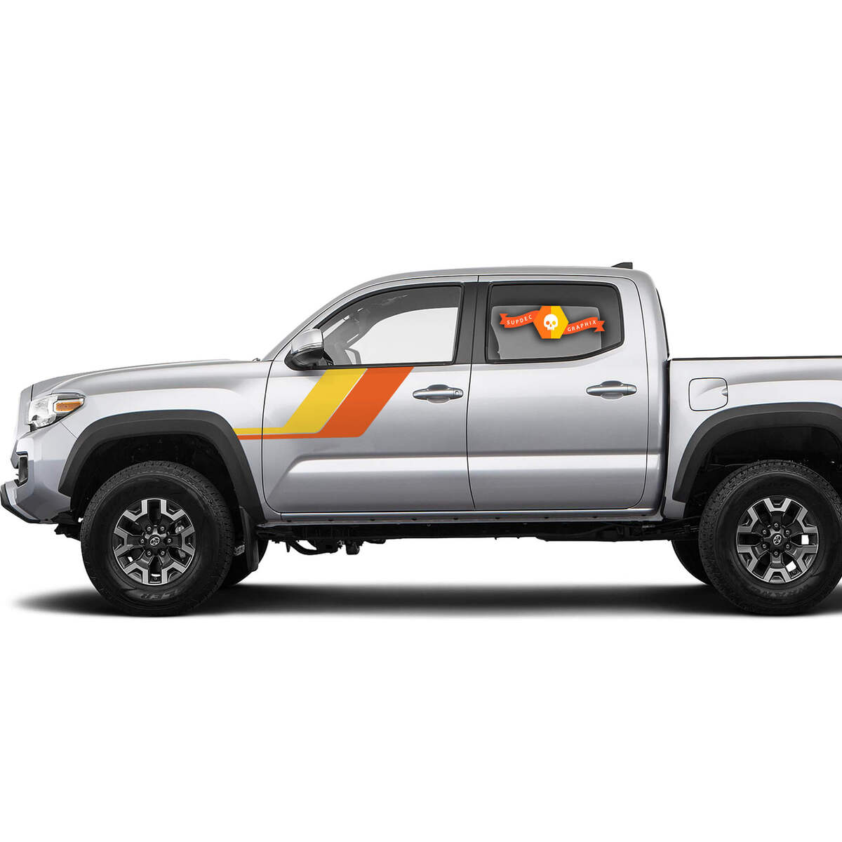 Toyota Tacoma TRD Sport PRO Side retro vintage Stripes Sticker Decal Graphics 2016 - 2020 style 2