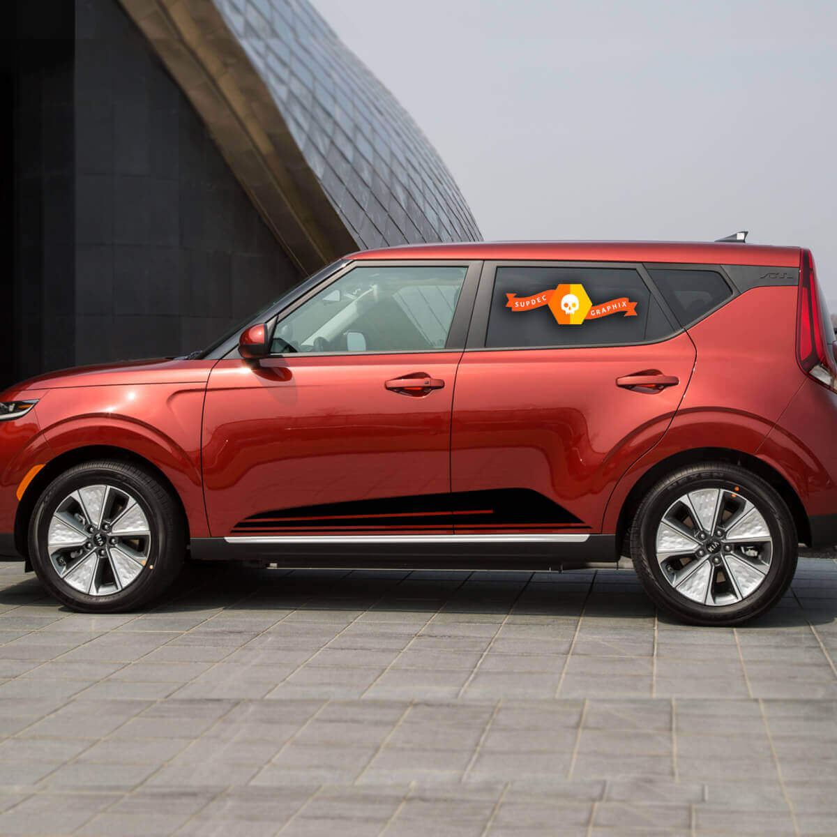 Side Lower Rocker Panel Stickers Decals Stripes Vinyl Graphics For Kia Soul