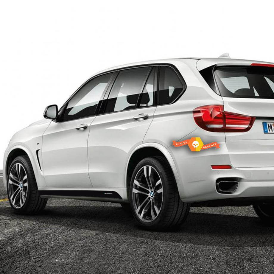 2 BMW M Performance Side Skirt Stickers Decals Set For M5 F15 X5 F16 X5  