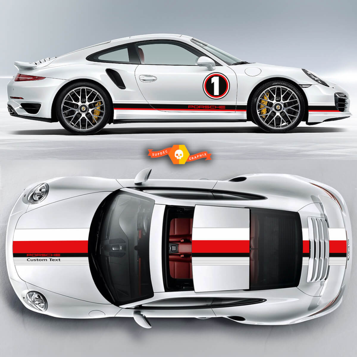 Amazing Double Stripes Over The Top Le Mans Racing Stripes Porsche For Carrera Cayman Boxster Or Any Porsche
