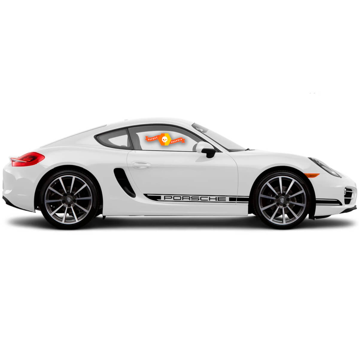Side stripes one color Vinyl Decal Sticker for Porsche Cayman R Boxster