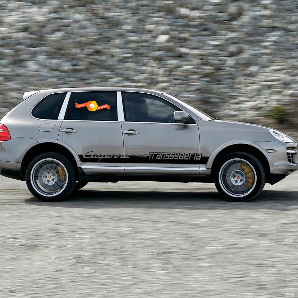 Porsche Cayenne Transsyberian Turbo S Side Stripes Kit Decal Sticker

