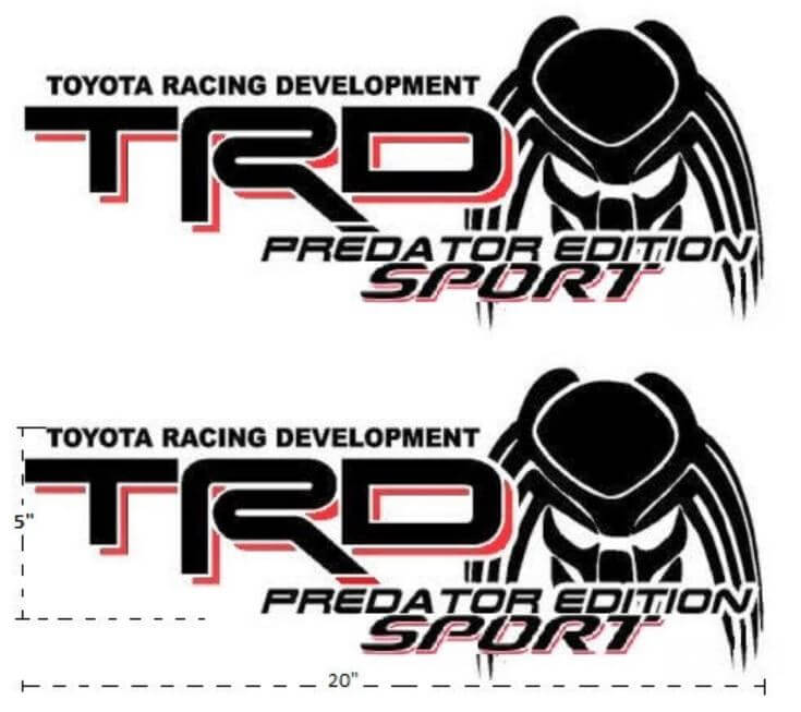 2 - ວິດຊາກກາສຕາສະກາງ - TRD Predator Sticker Decal - ສະຫຼຸບວິດຊາກກາສຕາສະກາງ - ວິດຊາກກາສຕາສະກາງ Outdoor vinyl 2 ສີ
