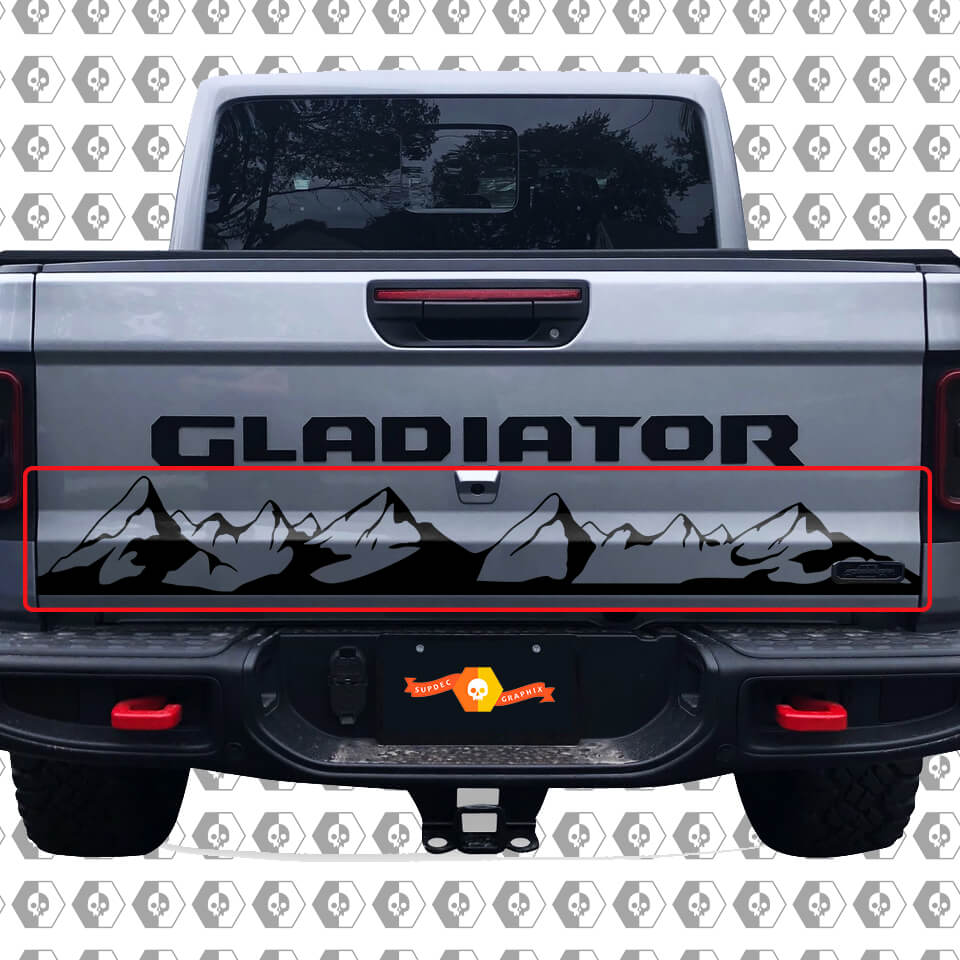 Bed Tailgate Jeep Wrangler Gladiator Rubicon Mountains Vinyl Sticker Decal for 2018-2021
