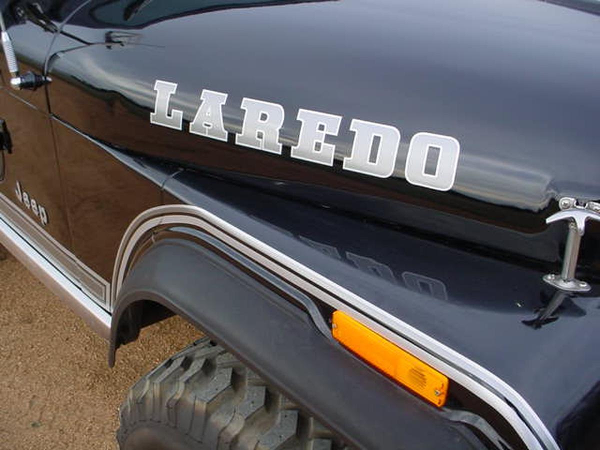 2 LAREDO Jeep Wrangler Silver Rubicon CJ YK JK XJ Vinyl Sticker