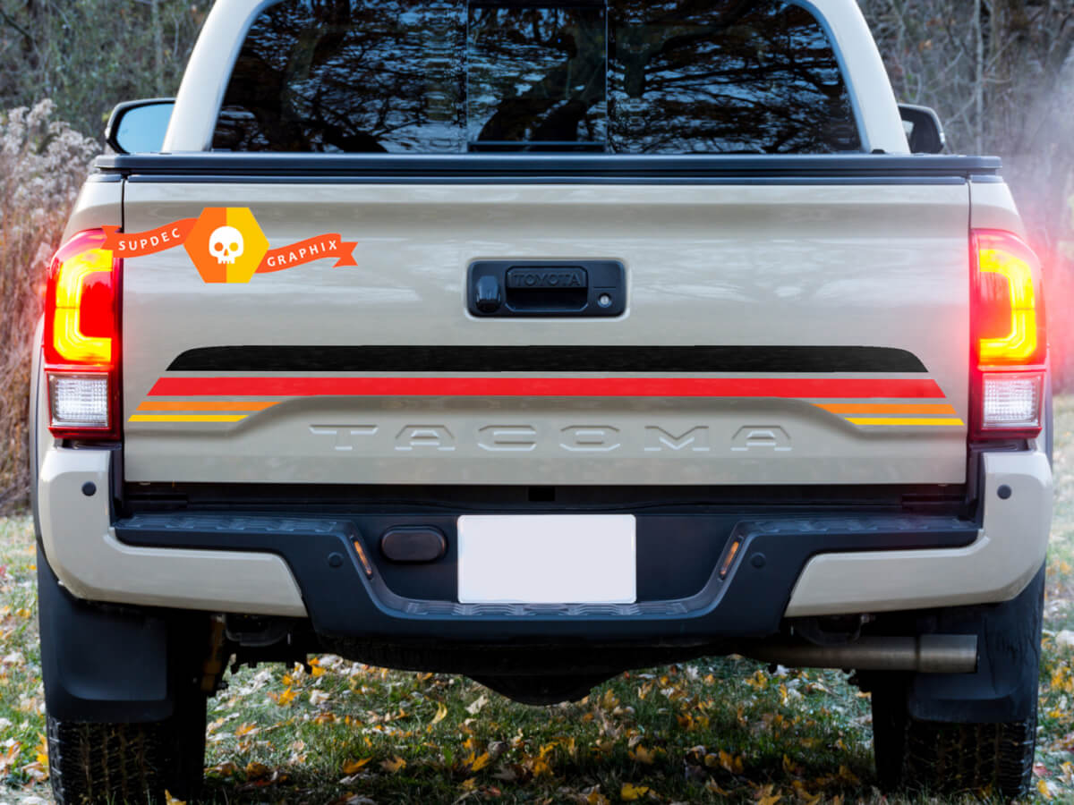 Bed Tailgate Vintage Colors TRD Toyota Tacoma Vinyl Decal Sticker