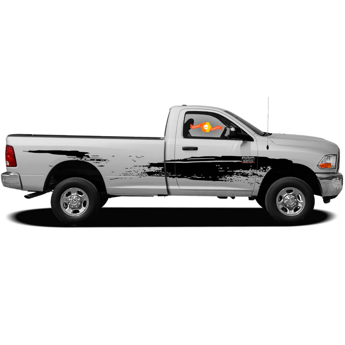 Splatter Marks Splash Mud Mudding Side Bed Doors Pickup Van Vehicle Distressed Grunge Truck Car Vinyl Graphic Decal Sticker Bedside f-150 tundra ram